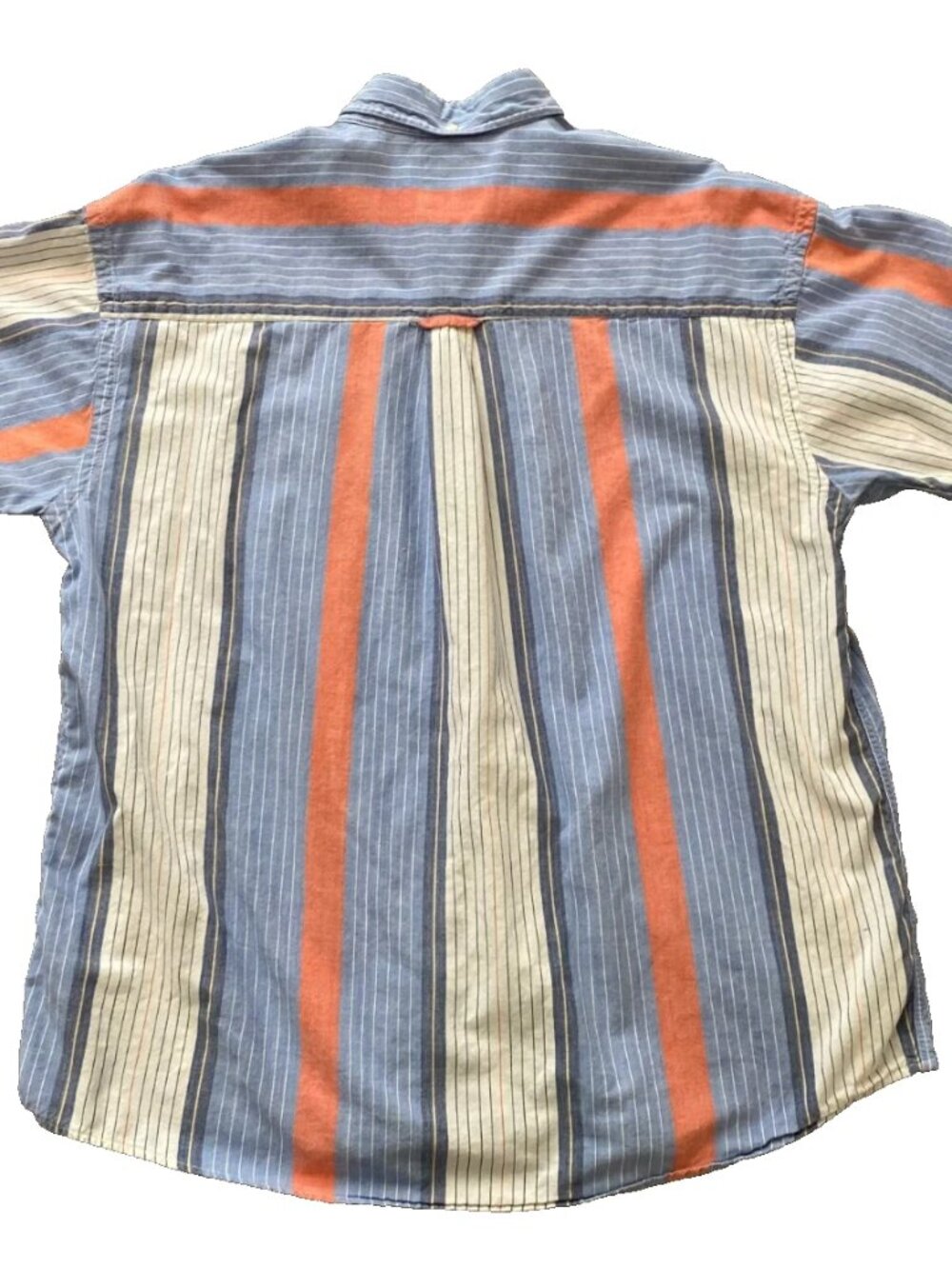 Vintage 90s Gant Salty Dog Striped Half Sleeve Dress Shirt - Picture 2 of 5